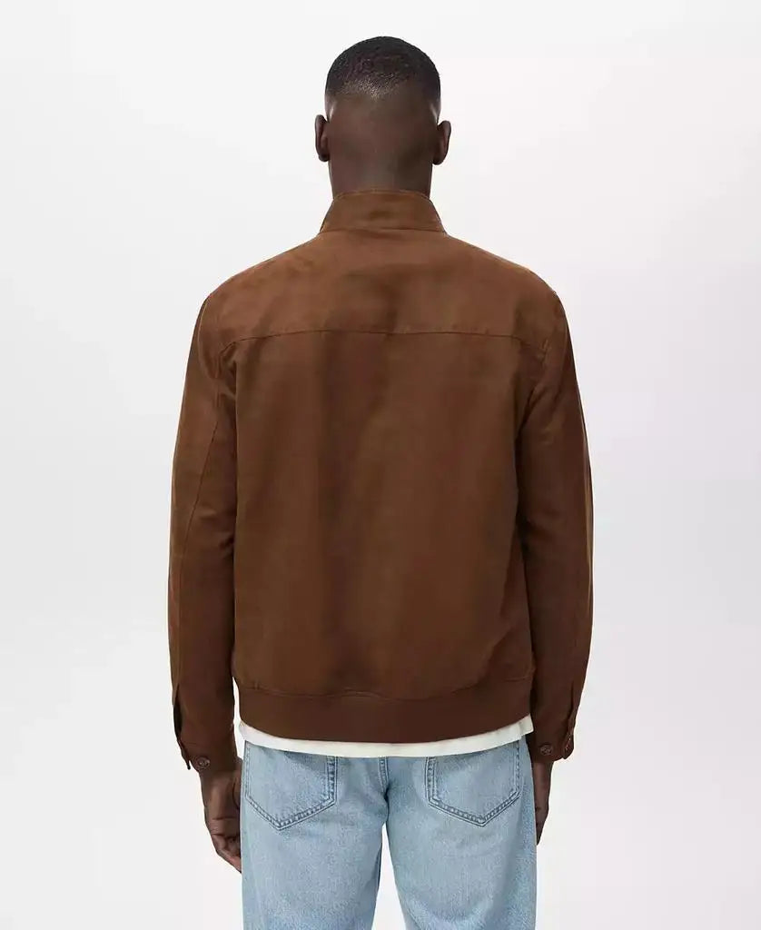 Suede Leather-Effect Jacket